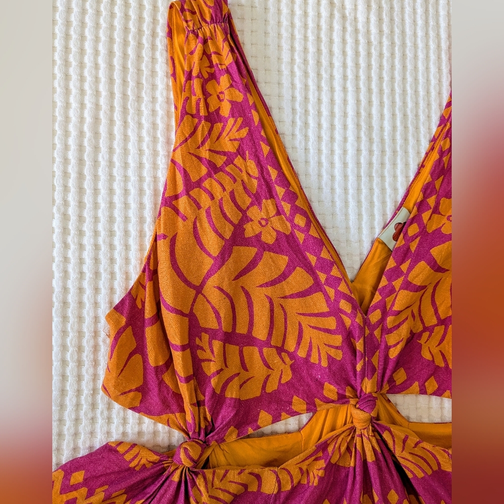 FARM Rio Pink and Orange Mini Dress - Picture 4 of 16